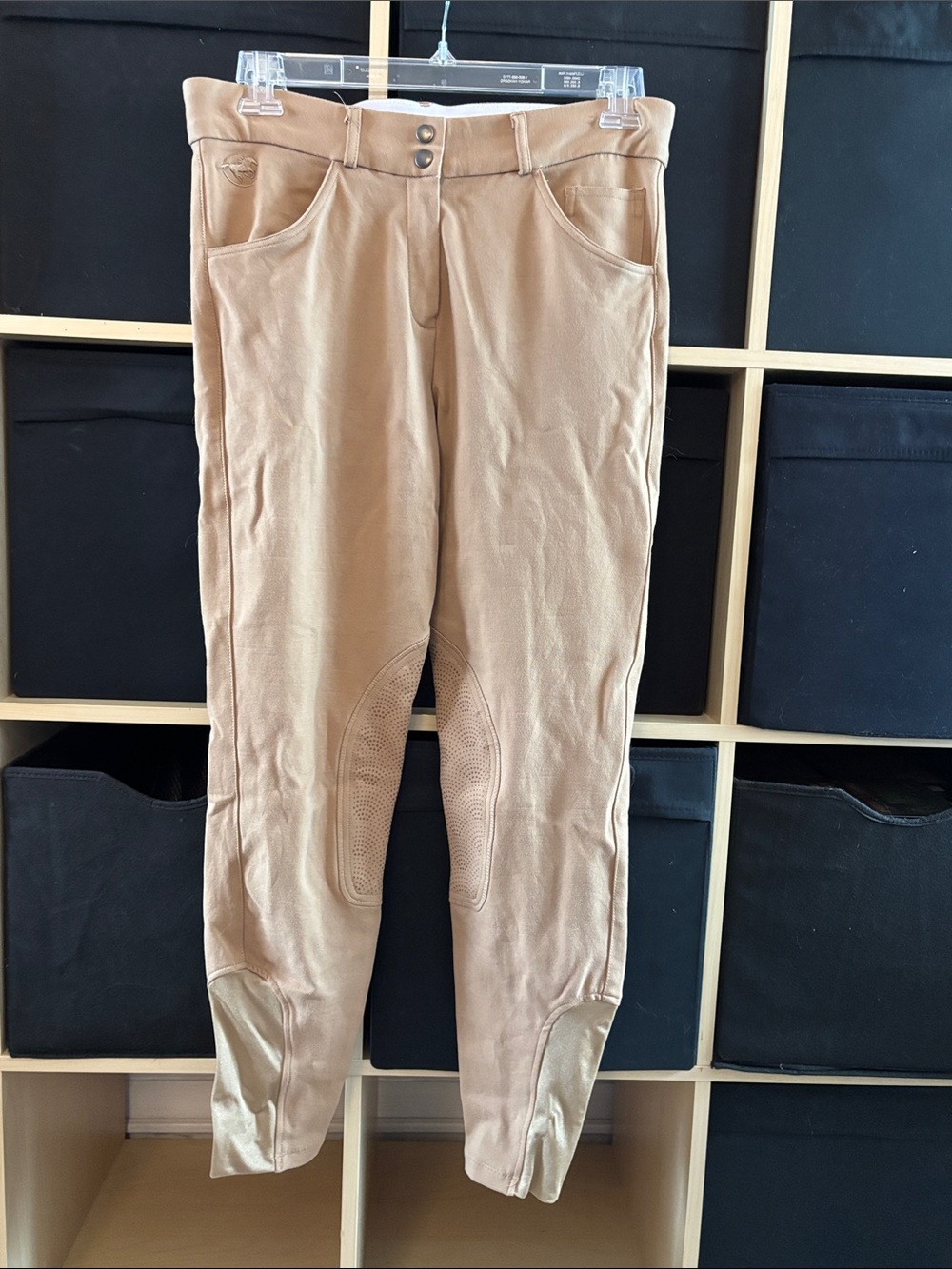 Piper by Smartpak Tan Equestrian Breeches with Knee Grip Panels 34L